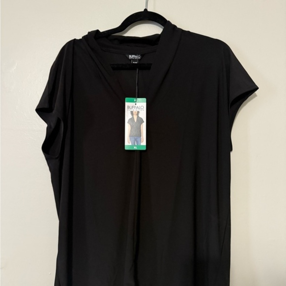 Buffalo David Bitton Black Polo Short Sleeve T-Shirt